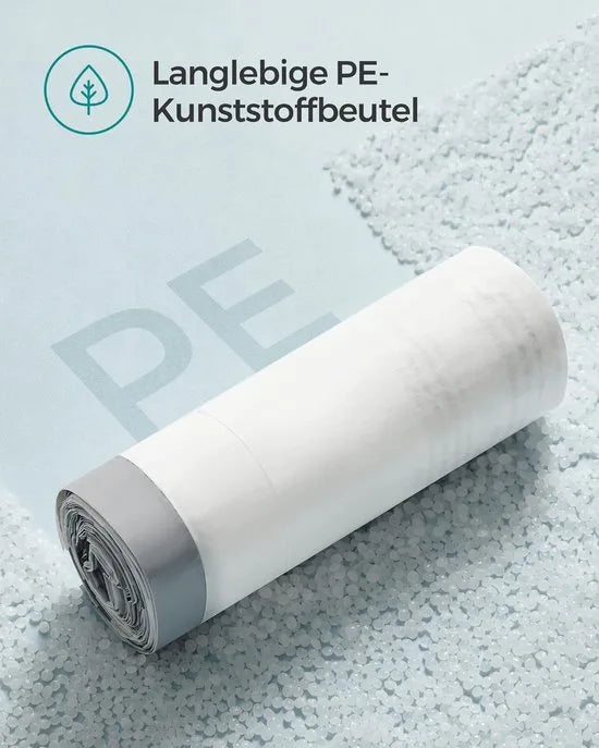 Furnstar Vuilniszakken met Trekkoord – Extra Sterk – Geschikt voor 20L Vuilnisemmer – 120 Stuks (3 Rollen) – Wit