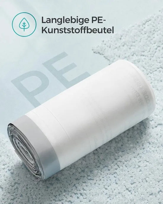 Furnstar Vuilniszakken met Trekkoord – Extra Sterk – Voor 50 Liter Vuilnisemmer – Precies Passend – 80 Stuks (2 Rollen) – Wit