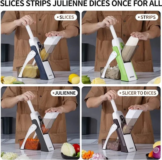 Groentesnijder, EENS VOOR AL Verstelbare Groentesnijder Genius Mandoline Groentesnijder Aardappelsnijder Uiensnijder