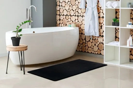 Heaven badmatten - superzacht - fluffy - 50x90 - Zwart
