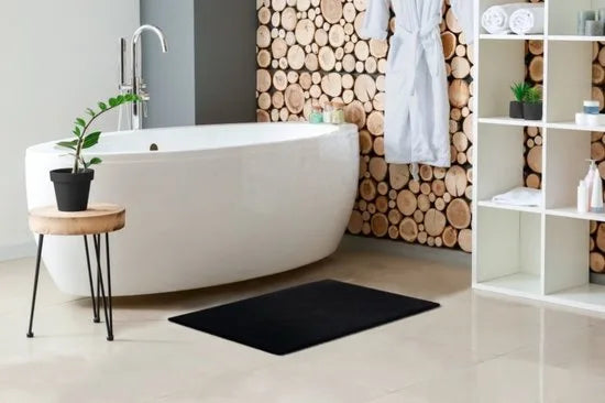 Heaven badmatten - superzacht - fluffy - 50x90 - Zwart