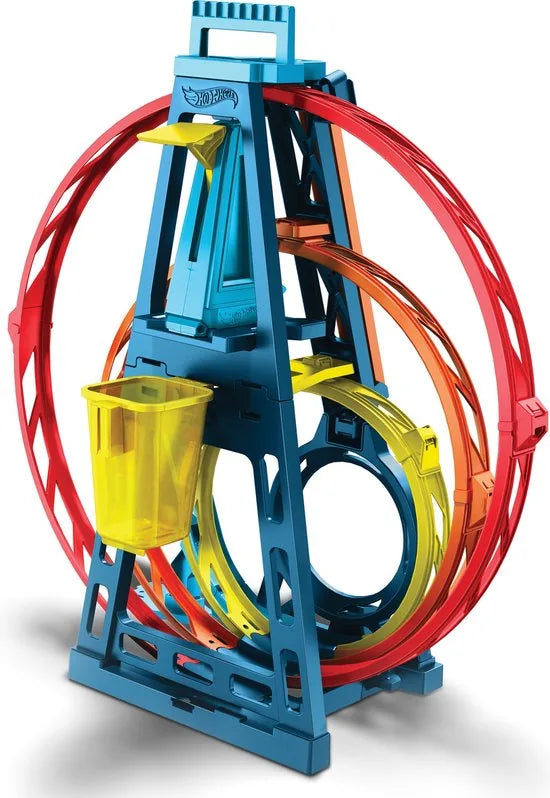 Hot Wheels Track Builder Driedubbele loopingset