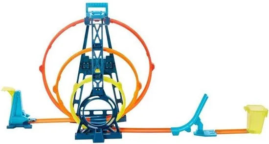 Hot Wheels Track Builder Driedubbele loopingset