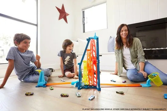 Hot Wheels Track Builder Driedubbele loopingset