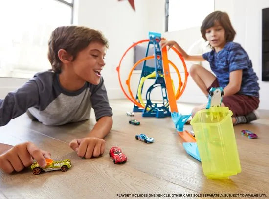 Hot Wheels Track Builder Driedubbele loopingset