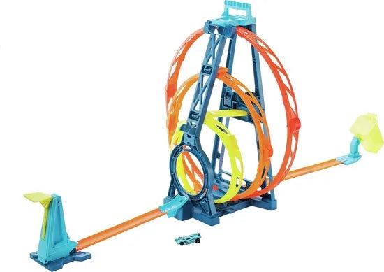 Hot Wheels Track Builder Driedubbele loopingset