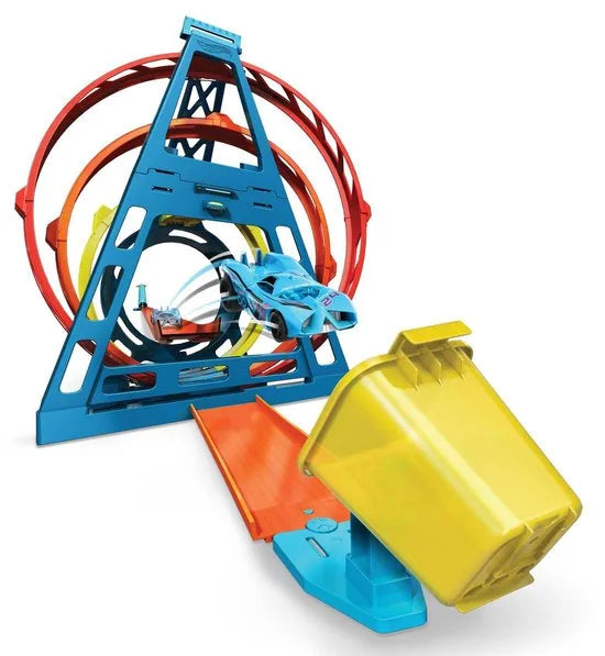 Hot Wheels Track Builder Driedubbele loopingset