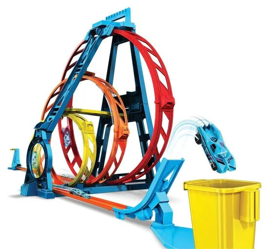 Hot Wheels Track Builder Driedubbele loopingset