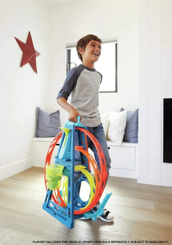 Hot Wheels Track Builder Driedubbele loopingset