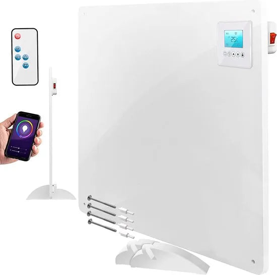 Infrarood Verwarmingspaneel - 550 Watt - Led Display - Thermostaat - Infrarood Kachel - Paneel - Vrijstaand Of Wandmontage