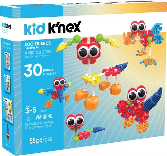 K'NEX Kid Zoo Friends – Dieren Bouwset – 30 Bouwideeën – 55 Onderdelen – Vanaf 3 Jaar