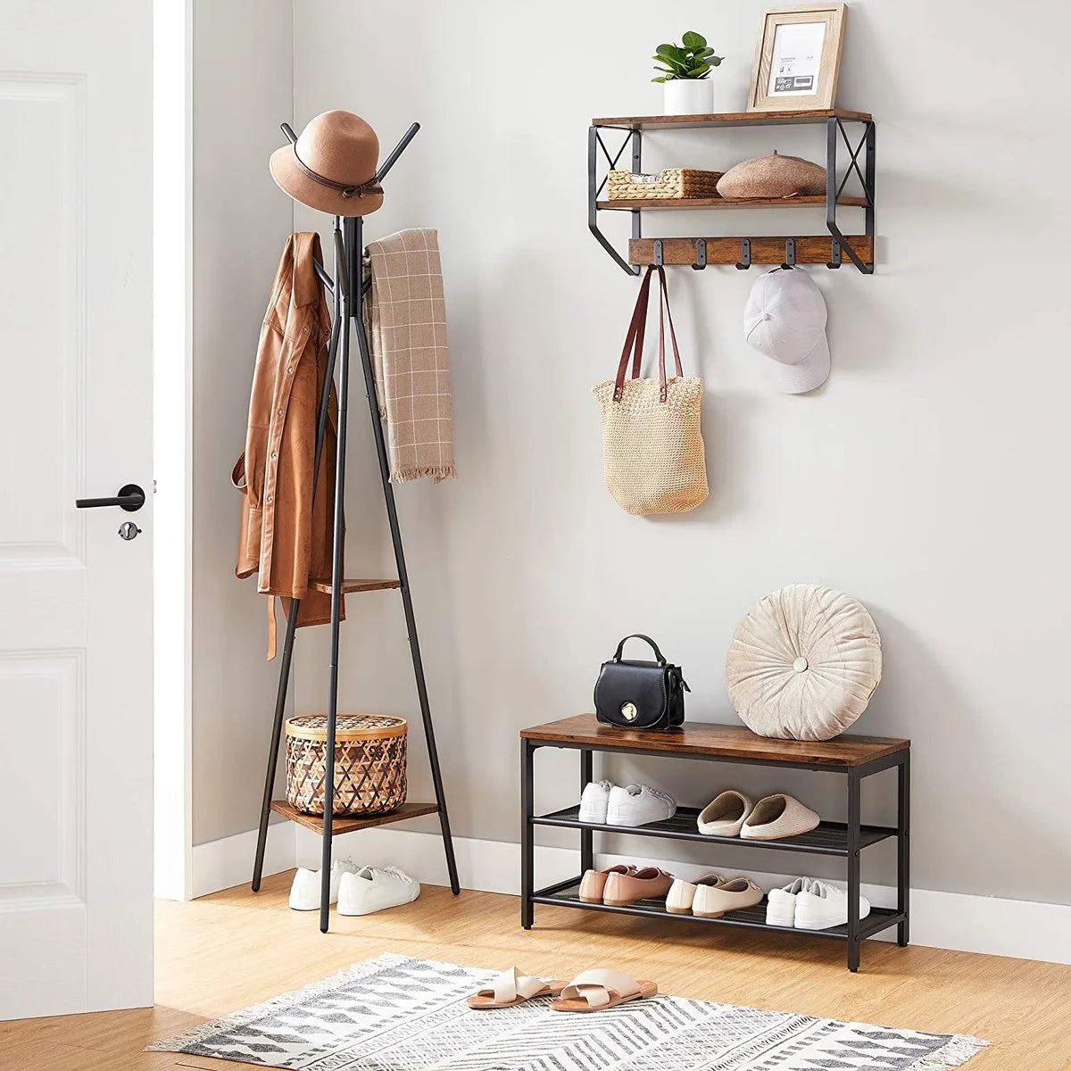 Kapstok - - Industrieel design - Boomvormig - Bruin