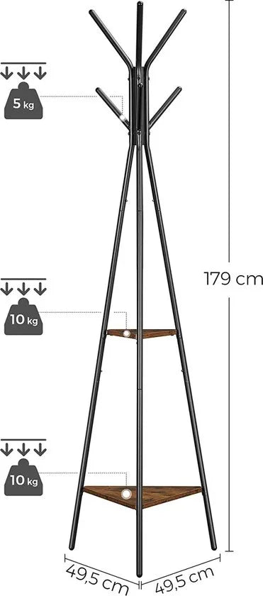 Kapstok - - Industrieel design - Boomvormig - Bruin