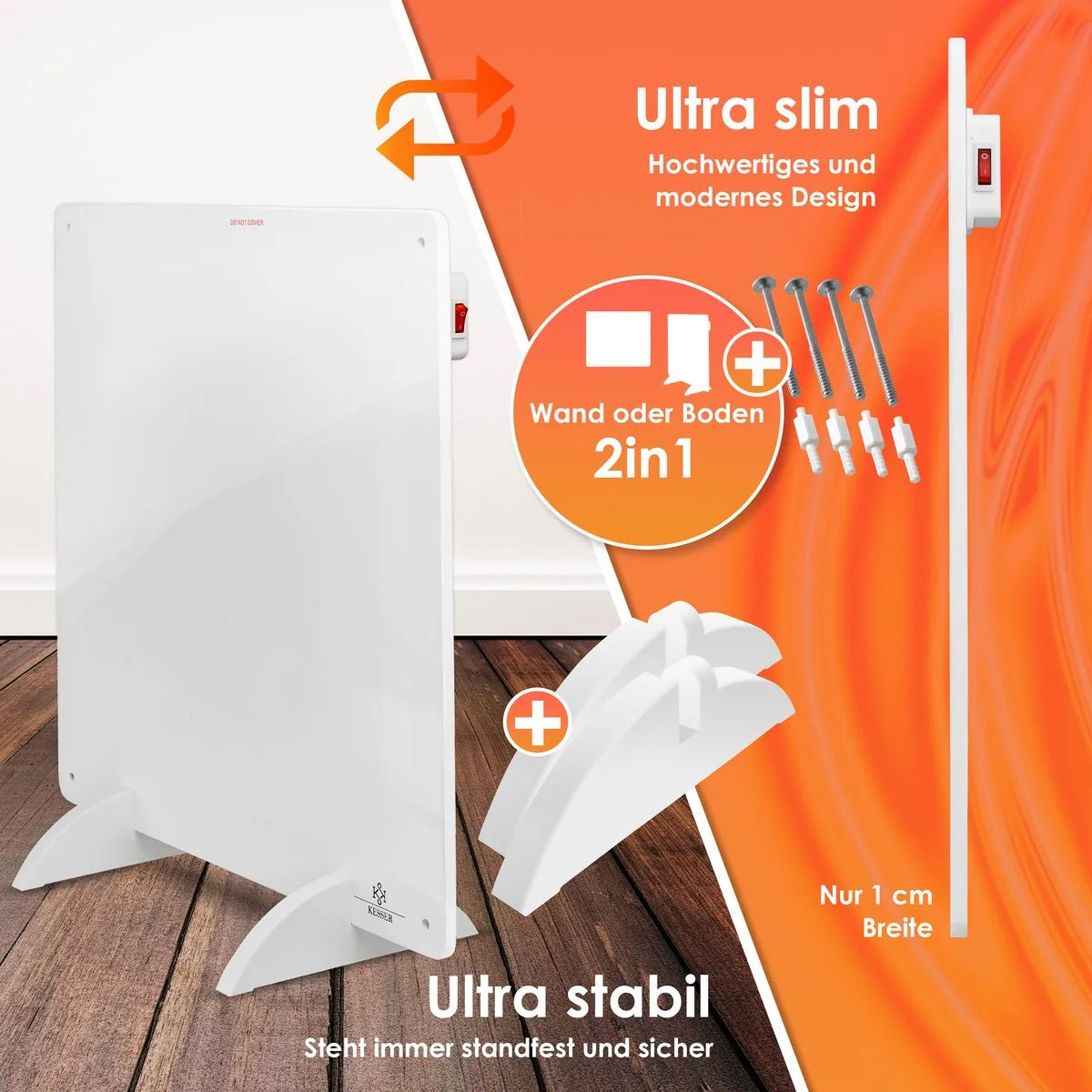Kesser Infrarood Verwamingspaneel - 550 Watt - Infrarood kachel - Energiezuinig - Heater
