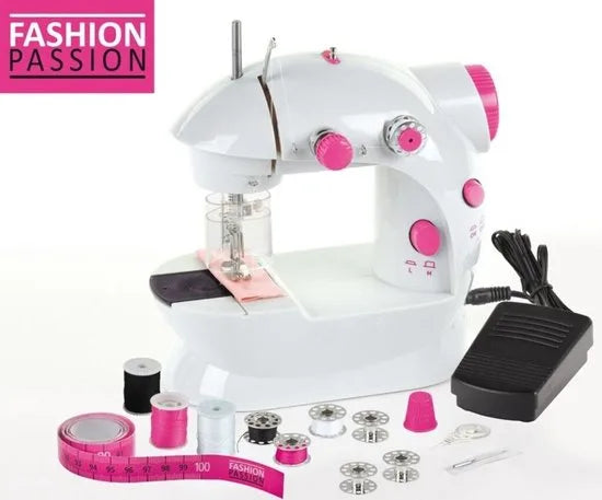 Klein Toys Fashion Passion kindernaaimachine - incl. alle benodigdheden - wit roze