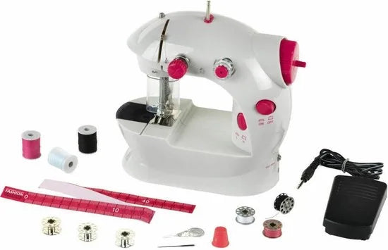 Klein Toys Fashion Passion kindernaaimachine - incl. alle benodigdheden - wit roze