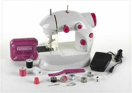 Klein Toys Fashion Passion kindernaaimachine - incl. alle benodigdheden - wit roze