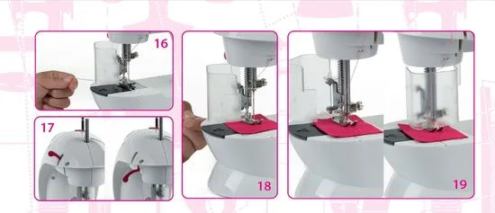 Klein Toys Fashion Passion kindernaaimachine - incl. alle benodigdheden - wit roze