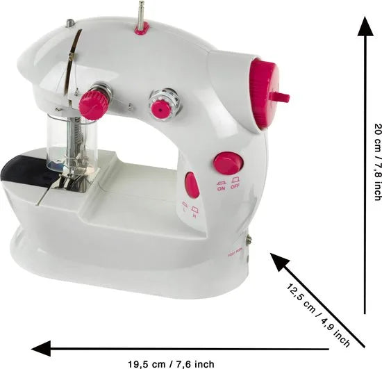 Klein Toys Fashion Passion kindernaaimachine - incl. alle benodigdheden - wit roze