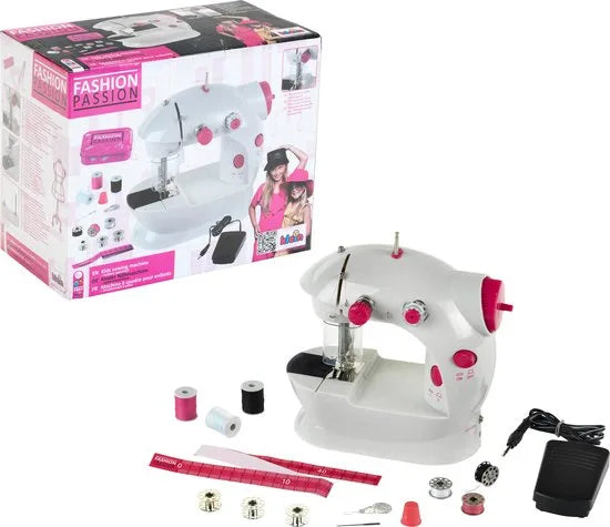 Klein Toys Fashion Passion kindernaaimachine - incl. alle benodigdheden - wit roze