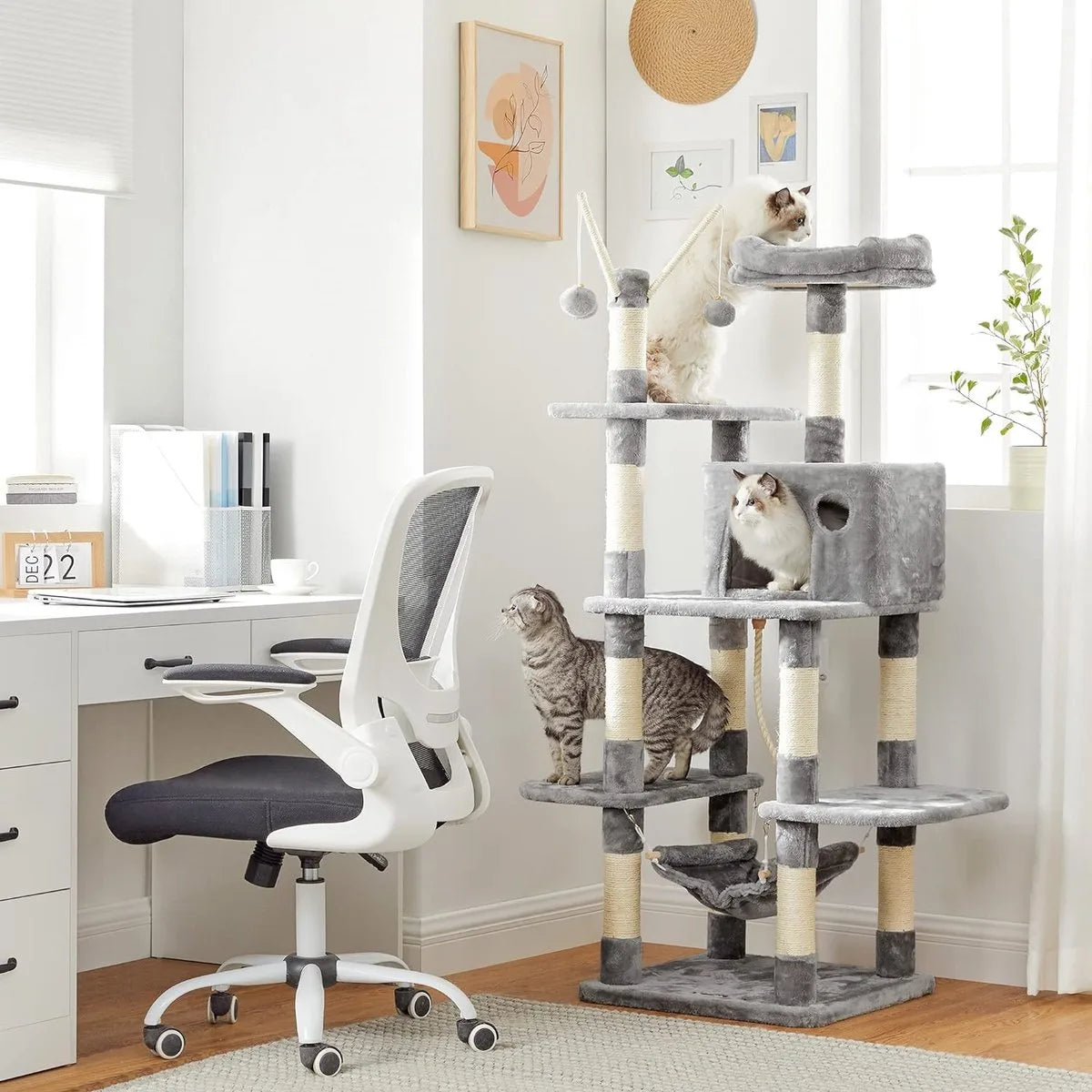 Krabpaal voor zware katten - Kat toren - Krabpaal boomstam - Hoge krabpaal - Krabpaal voor grote katten - Stevige krabpaal - Krabpaal voor katten - XL - Kattenverblijf