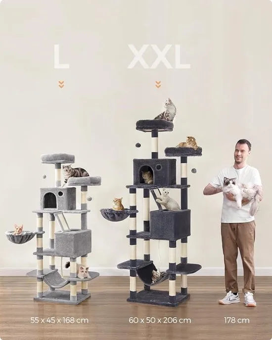 Krabpaal voor zware katten - Kat toren - Krabpaal boomstam - Hoge krabpaal - Krabpaal voor grote katten - Stevige krabpaal - Krabpaal voor katten - XL - Kattenverblijf