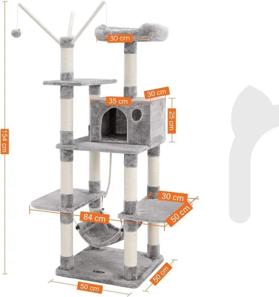 Krabpaal voor zware katten - Kat toren - Krabpaal boomstam - Hoge krabpaal - Krabpaal voor grote katten - Stevige krabpaal - Krabpaal voor katten - XL - Kattenverblijf