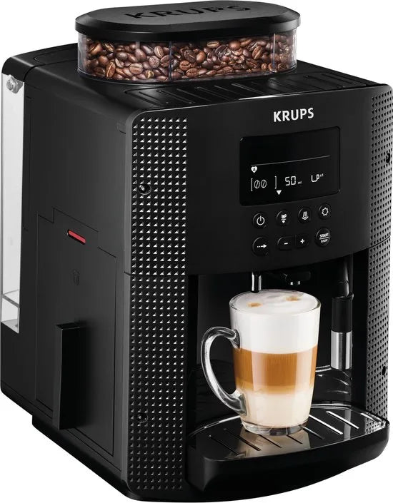 Krups Essential EA8150 - Volautomatische Espressomachine - Thermoblock-systeem - Personaliseren en Favorieten Opslaan - Zwart - Koffiemachine met bonen