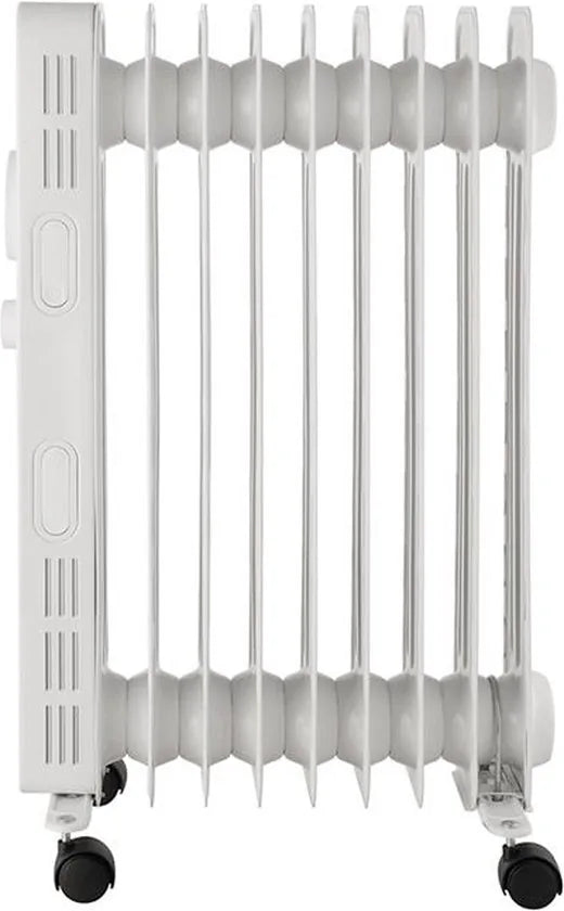 Kumtel Elektrische Kachel - Olieradiator - Thermostaat - 3 Standen - tot 2300W - Gemakkelijk Draagbaar - Antivriessysteem - 11 Vinnen Wit