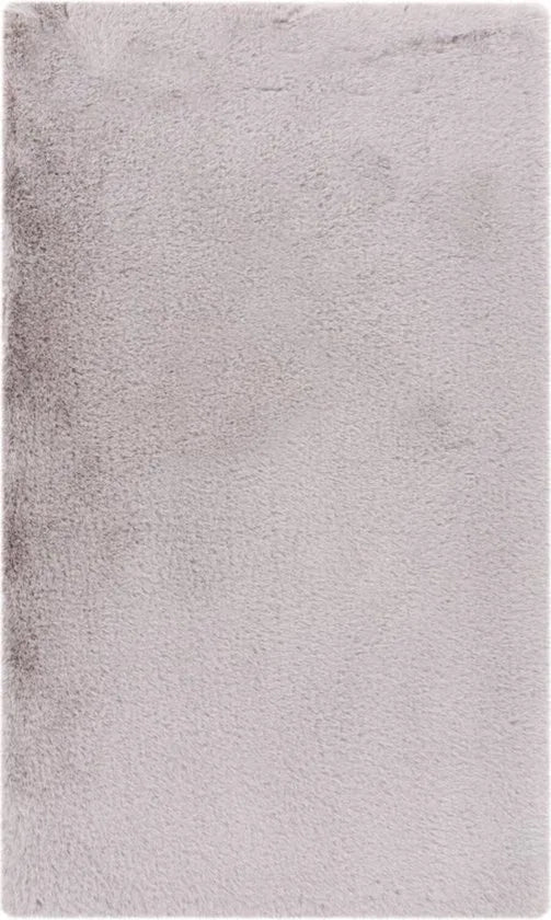 Lalee Heaven – Hoogpolig- Superzachte Badmat – Antislip – Douchemat – Toiletmat – Wasbaar – Voor Badkamer - 40x60 cm - Zilver
