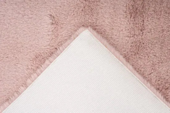 Lalee Heaven – Hoogpolig- Superzachte Badmat – Antislip – Douchemat – Toiletmat – Wasbaar – Voor Badkamer - 40x60 cm - Zilver – Roze