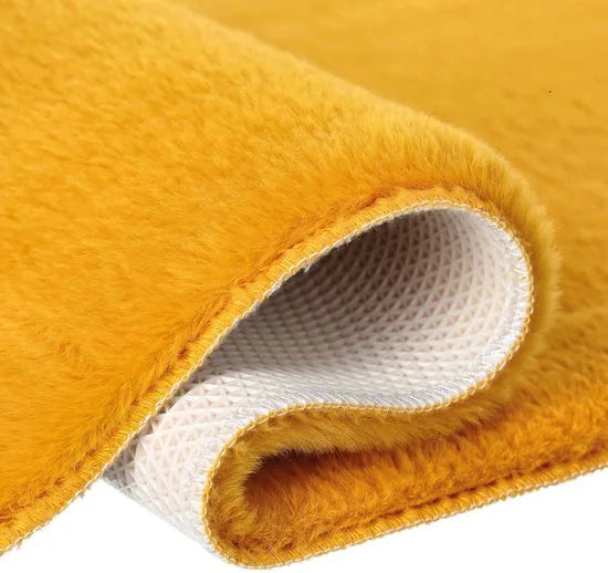 Lalee Heaven – Superzachte Badmat – Antislip – Hoogpolig – Douchemat – Toiletmat – Wasbaar – Voor Badkamer Geel – 40x60 cm