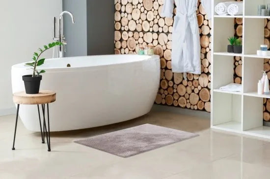 Lalee Heaven – Superzachte Badmat – Antislip – Hoogpolig – Douchemat – Toiletmat – Wasbaar – Voor Badkamer – Zilver - 40x60