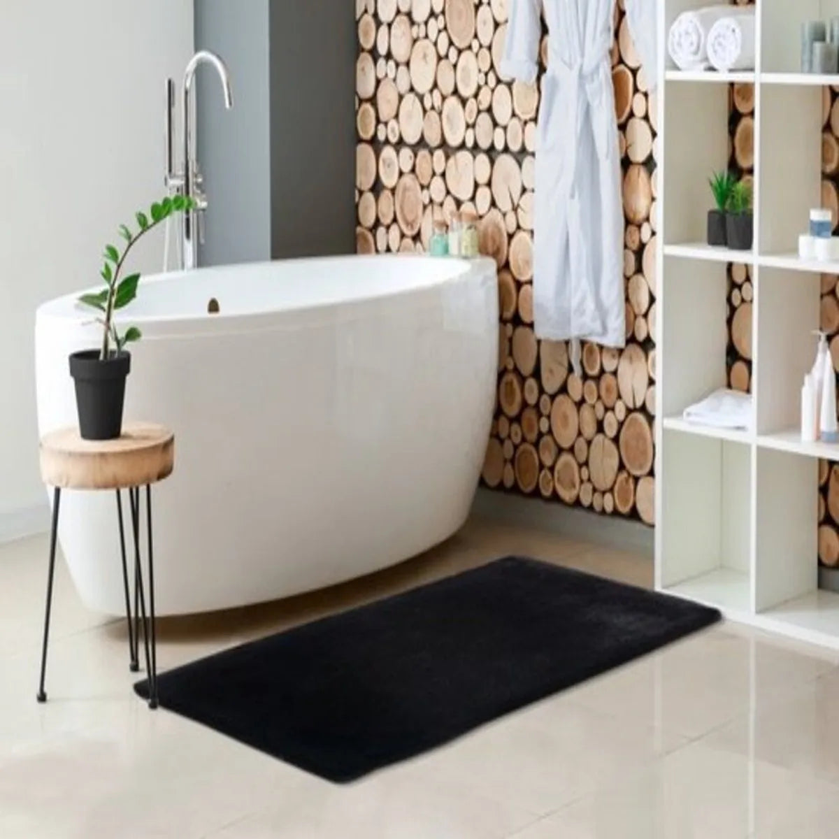 Lalee Vacht Badmat Antislip - 40x60 cm - Zwart- Douchemat - Superzacht - Toiletmat