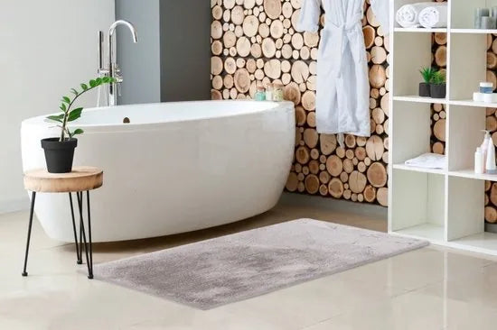 Lalee Vacht Badmat Antislip - 50x90 cm - Zilver - Douchemat - Superzacht - Toiletmat