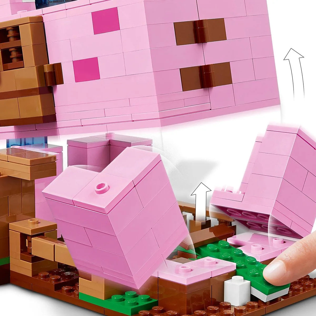 LEGO® MinecraftTM Het varkenshuis 21170; ben je op zoek naar een leuk Minecraft cadeau voor kinderen? Dit coole LEGO speelgoed voor Minecraft spelers bevat Alex, een CreeperTM en een huis in de vorm van een reusachtig varken om zelf te bouwen (490 on