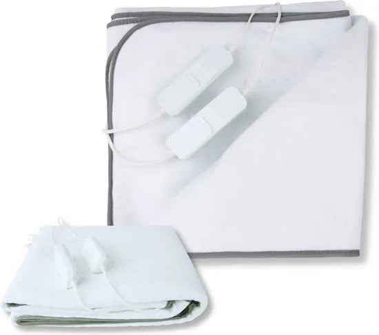 Lydsto elektrische deken 2 persoons warmte onderdeken dubble schakkelaren 3 standen 120Watt automatische uitschakeling overhittingsbescherming 2 personen 170x150cm wit