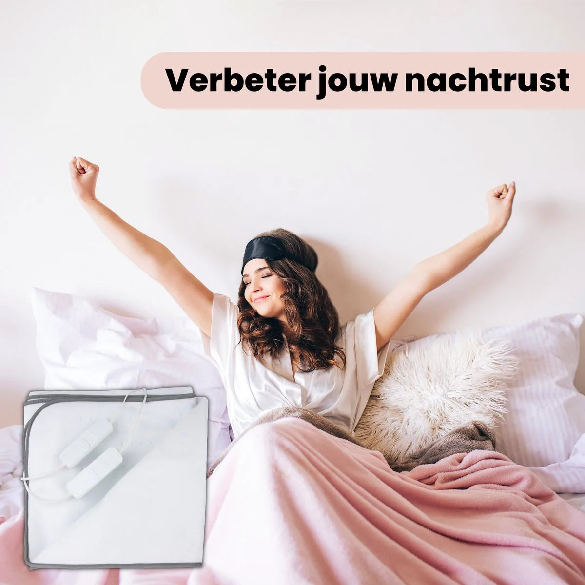 Lydsto elektrische deken 2 persoons warmte onderdeken dubble schakkelaren 3 standen 120Watt automatische uitschakeling overhittingsbescherming 2 personen 170x150cm wit
