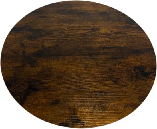 MAZAZU - Bijzettafel - Vintage - Industrieel Design - nachtkastje - Diameter 55 cm