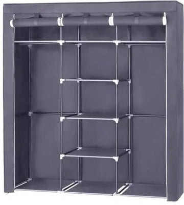 MIRA Home - Opvouwbare kledingkast - Garderobekast - Stoffen - Stof - Hangkast - Legkast - 150x45x175