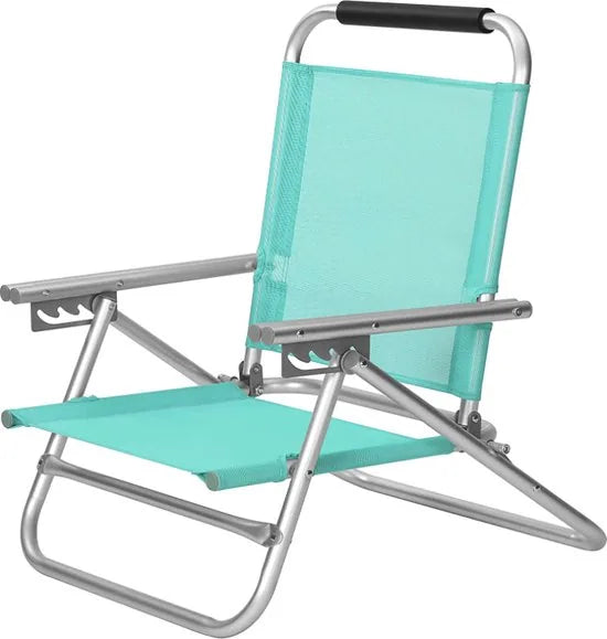 MIRA Home - Strandstoel - Draagbare Klapstoel - Tuin - Aluminium - Groen - 57 x 59 x 71