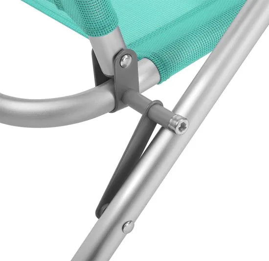 MIRA Home - Strandstoel - Draagbare Klapstoel - Tuin - Aluminium - Groen - 57 x 59 x 71