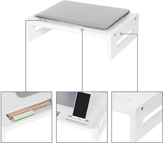 Nancy's Bamboe Laptop standaard - Computer  Bureau Organizer - 41 x 28 x 10 Cm