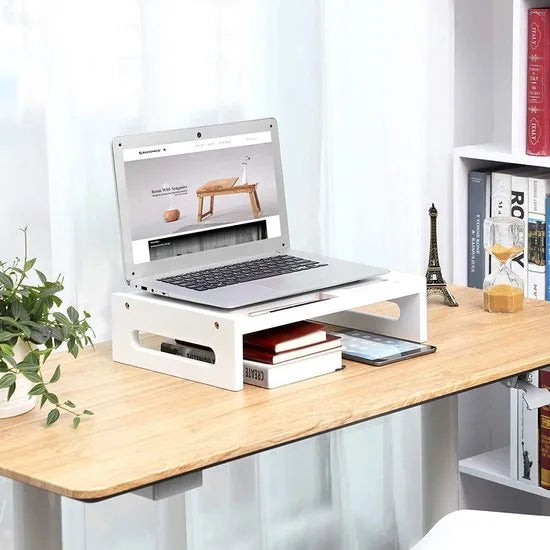 Nancy's Bamboe Laptop standaard - Computer  Bureau Organizer - 41 x 28 x 10 Cm