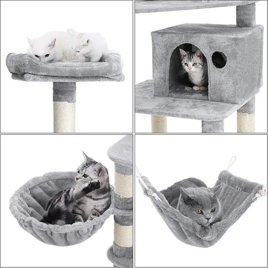 Nancy's Krabpaal XXL - Kattenhuis - 164 cm - Katten Speelhuisje - Kattenboom - Krabpalen