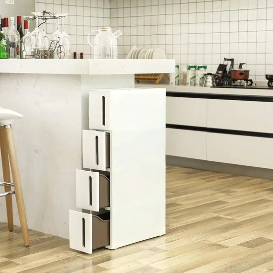 Nancy's Trolley - Multifunctionele Badkamer Trolley - Keukenopberger - Keuken Trolley