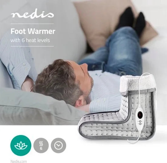 Nedis PEFW110CGY - Voetenwarmer - 6 Warmte Standen - Oververhittingsbeveiliging - Elektrische voetenwarmer