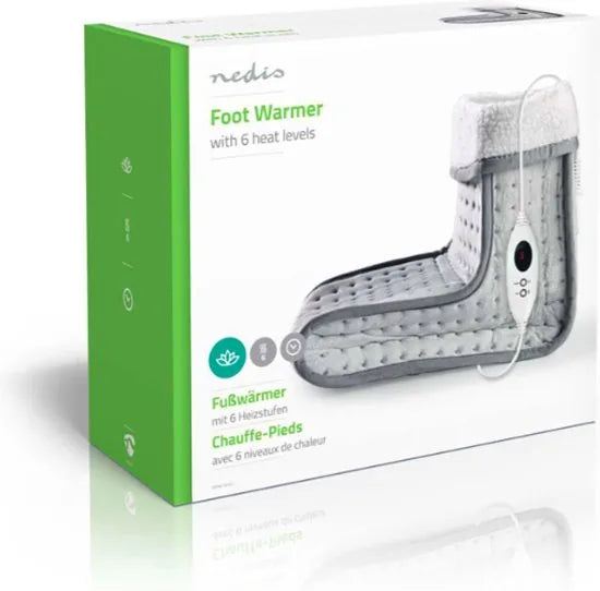 Nedis PEFW110CGY - Voetenwarmer - 6 Warmte Standen - Oververhittingsbeveiliging - Elektrische voetenwarmer