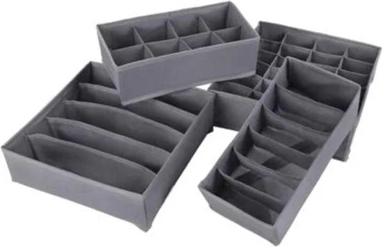 Ondergoed organizer 4 stuks grijs