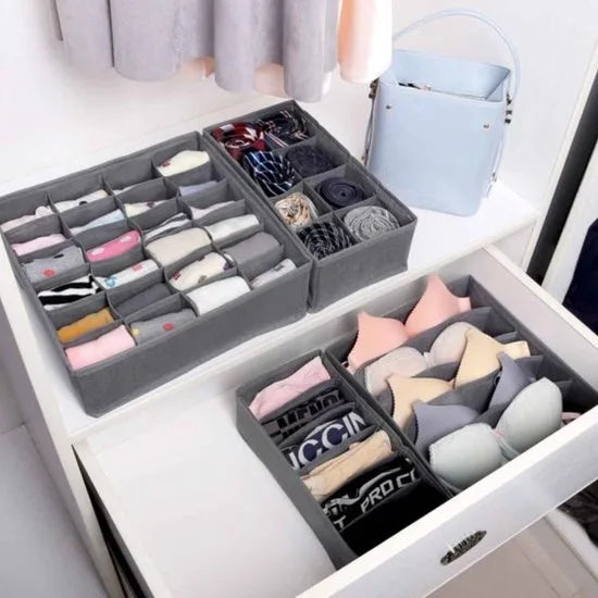 Ondergoed organizer 4 stuks grijs